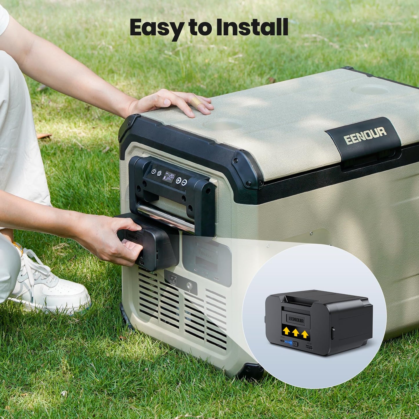 EENOUR DB01 Battery, 171Wh/15600mAh Additional Battery, Compatible D-Series Refrigerator Only(Charger Not Included)