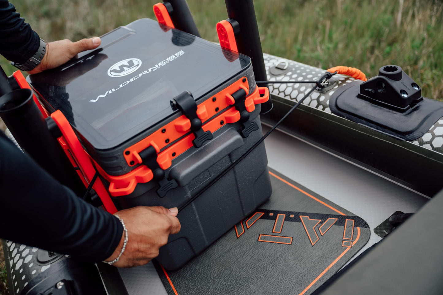 Wilderness Systems Kayak Crate - 4 Rod Holders - Kayak and Boat Tackle Storage - Fits Anglet Boats