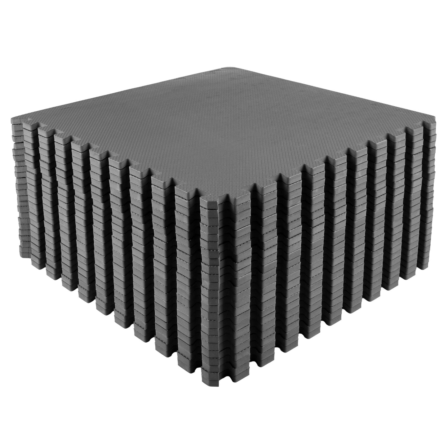 EVA Foam Mat Tiles 24-Pack - 96 SQ FT of Interlocking Padding for Garage, Playroom, or Gym Flooring - Exercise Mat or Baby Playmat by Stalwart (Gray)