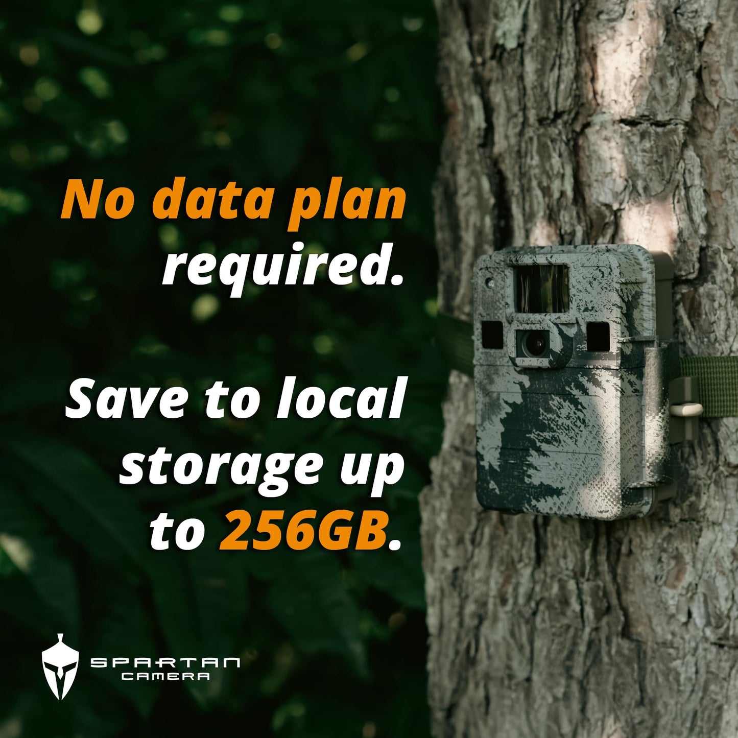 Spartan Camera Eclipse Non-Cellular Trail Camera, 24MP Photos, 1080P Video with Sound, No Glow Flash, 60ft Motion Detection, 78° Wide-Angle, Compact Size Easy to Carry, Rugged & Weather-Proof