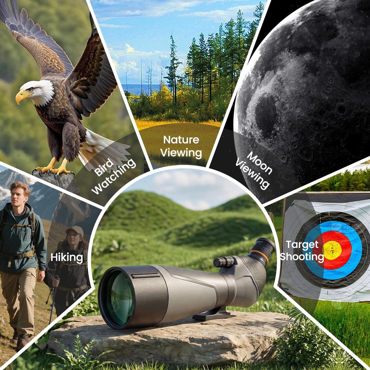 Three Triping 25-75x85 Spotting Scope - Spotter Scope with Tripod, Phone Adapter & Carrying Bag, BAK4 Prism IPX7 Waterproof Spotting Scopes for Bird Watching, Wildlife Observing