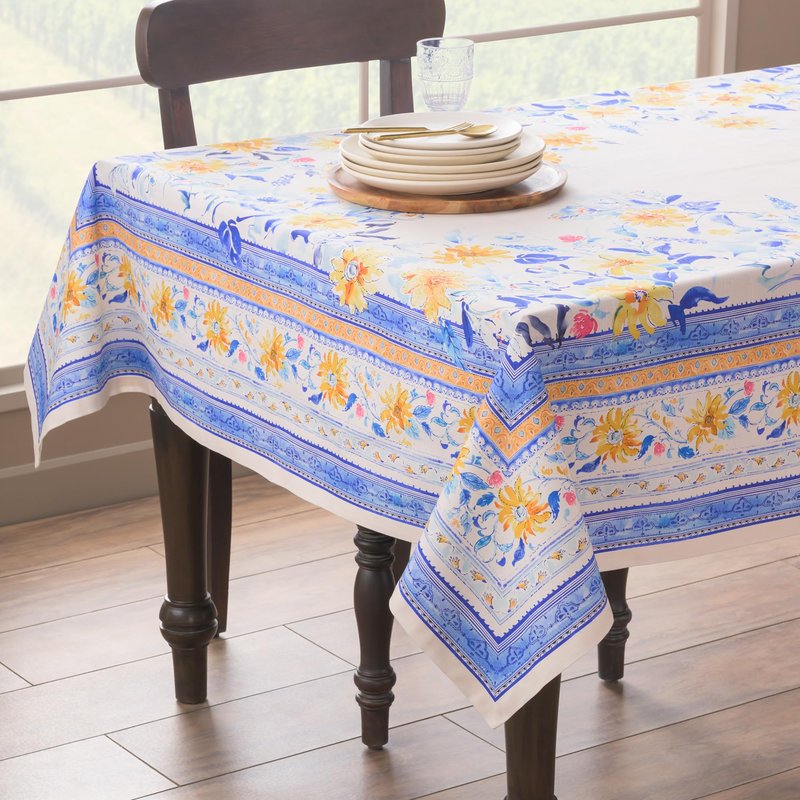 Maison d' Hermine Table Cloth Rectangle Table 100% Cotton 70 x 120 Inches Tablecloth Reusable Decorative for Dining Kitchen Room Farmhouse Home Gifts for Mothers Day Spring Summer - Girassol