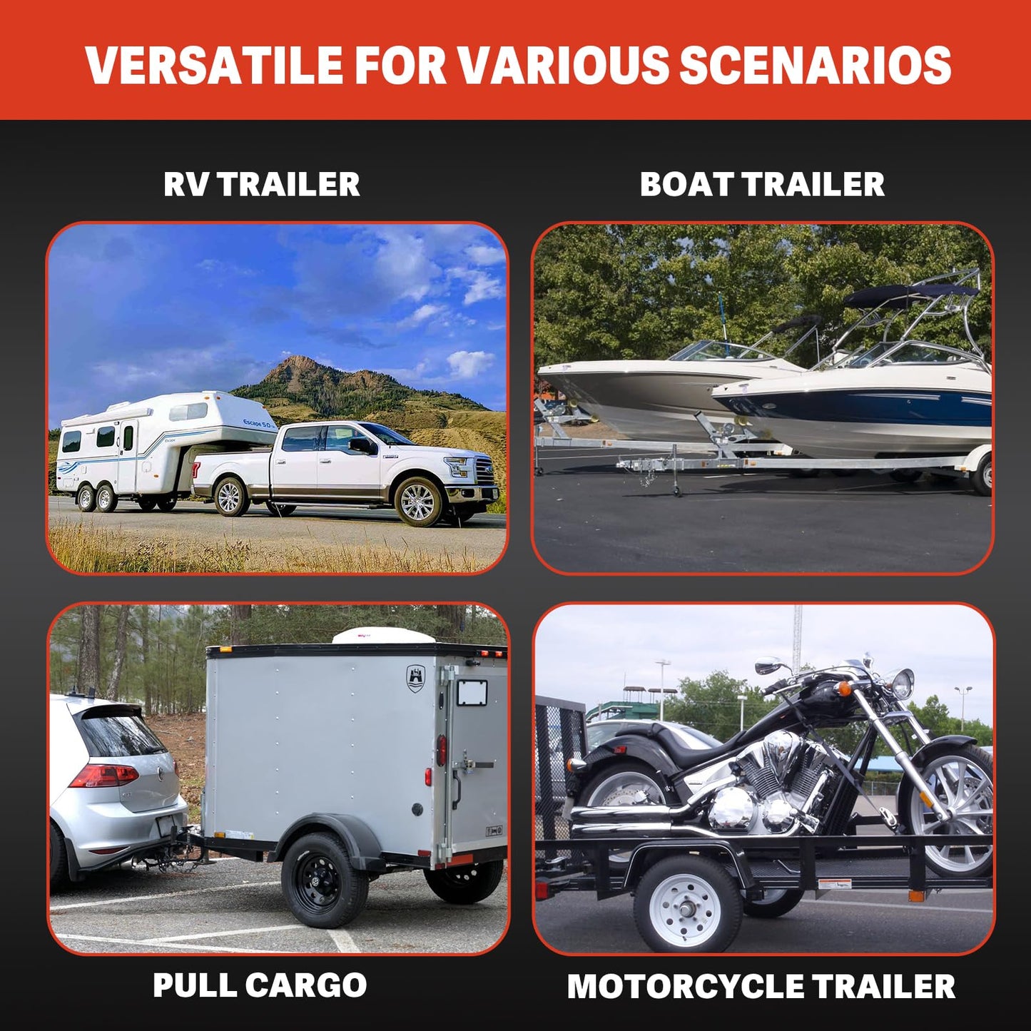 Adjustable Trailer Hitch Fits 2.5 Inch Receiver 6 Inch Drop/Rise, 2 & 2-5/16 Ball Hitches for Trucks, 22000 LBS GTW, Drop Hitch Tow Hitch Trailer Hitches with Anti-Theft Pin Solid Ball Mount