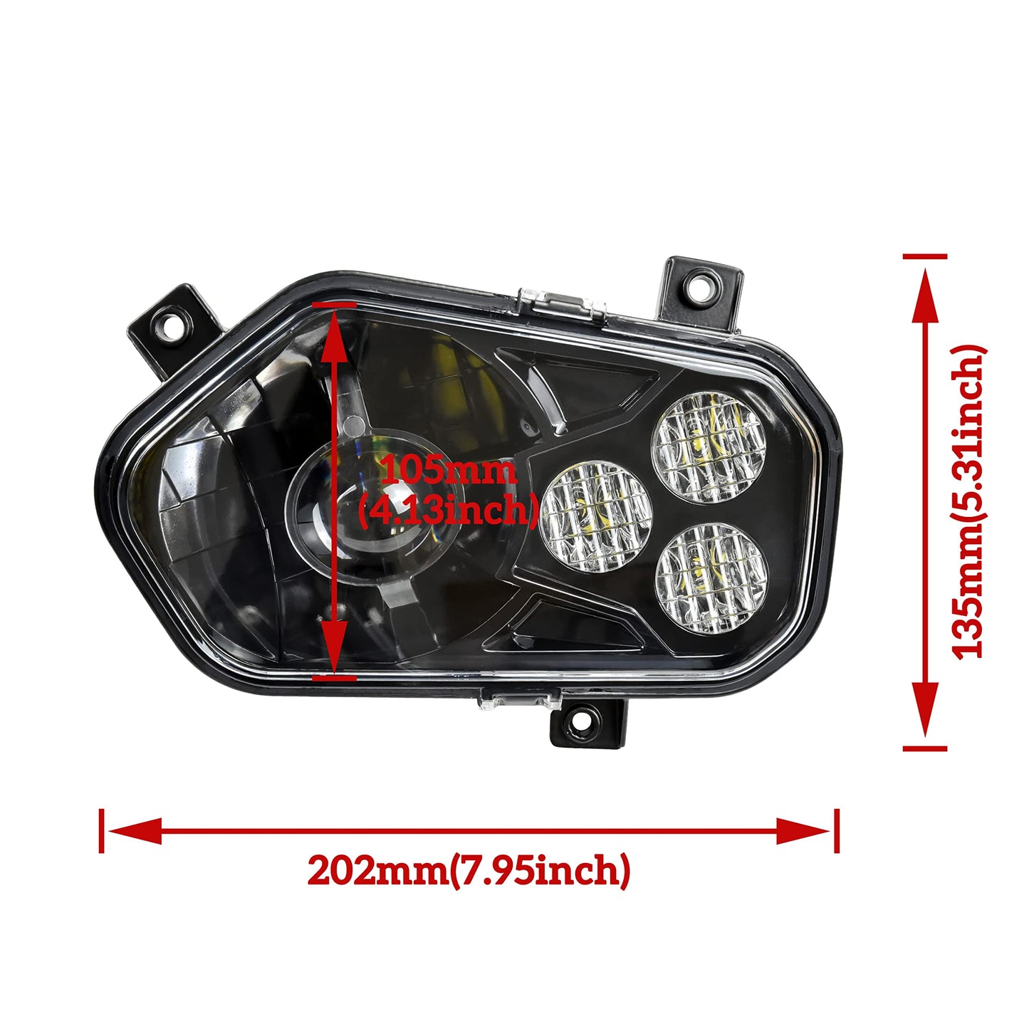 SAUTVS LED Headlights with Angel Eye for Sportsman, LED Head Lights Front Lamps with High Low Beam Lights for Polaris Sportsman 400 500 550 570 800 850 2009-2017 Accessories