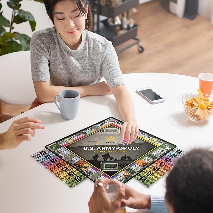 MasterPieces Opoly Board Games - U.S. Army Opoly - Officially Licensed Board Games For Adults Kids & Family