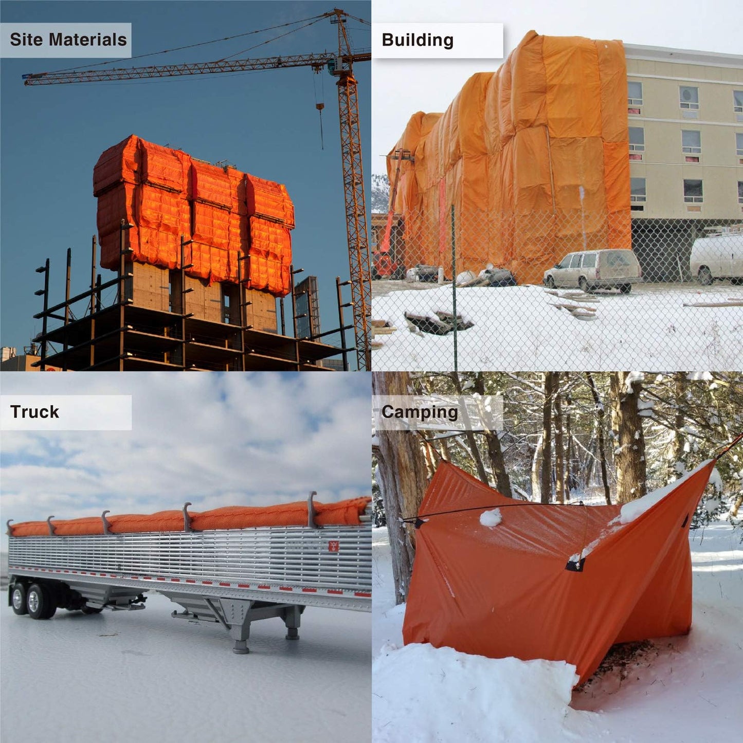 ONENESS Concrete Blanket, Construction Concrete Curing Blanket 3.6mm/0.15inch Thickness, Tarpaulin, Multipurpose Use Waterproof Tarps with Ball Bungee Cords,12' x 24'