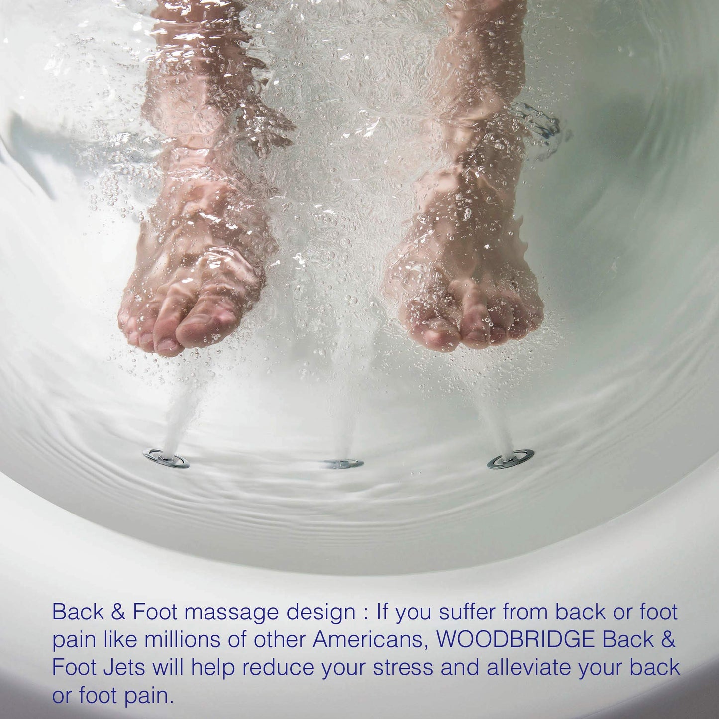 WOODBRIDGE 67" Air Bubble and Whirlpool Jetted Freestanding Bathtub B0030 / BTS1606