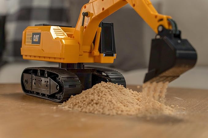 CAT Power Excavator Digger RC Construction for Kids 5+ | 2.4GHz Remote Control Truck Toy Full-Function Dig Scoop Spin & Drive Realistic Lights & Sounds USB Rechargeable Indoor/Outdoor