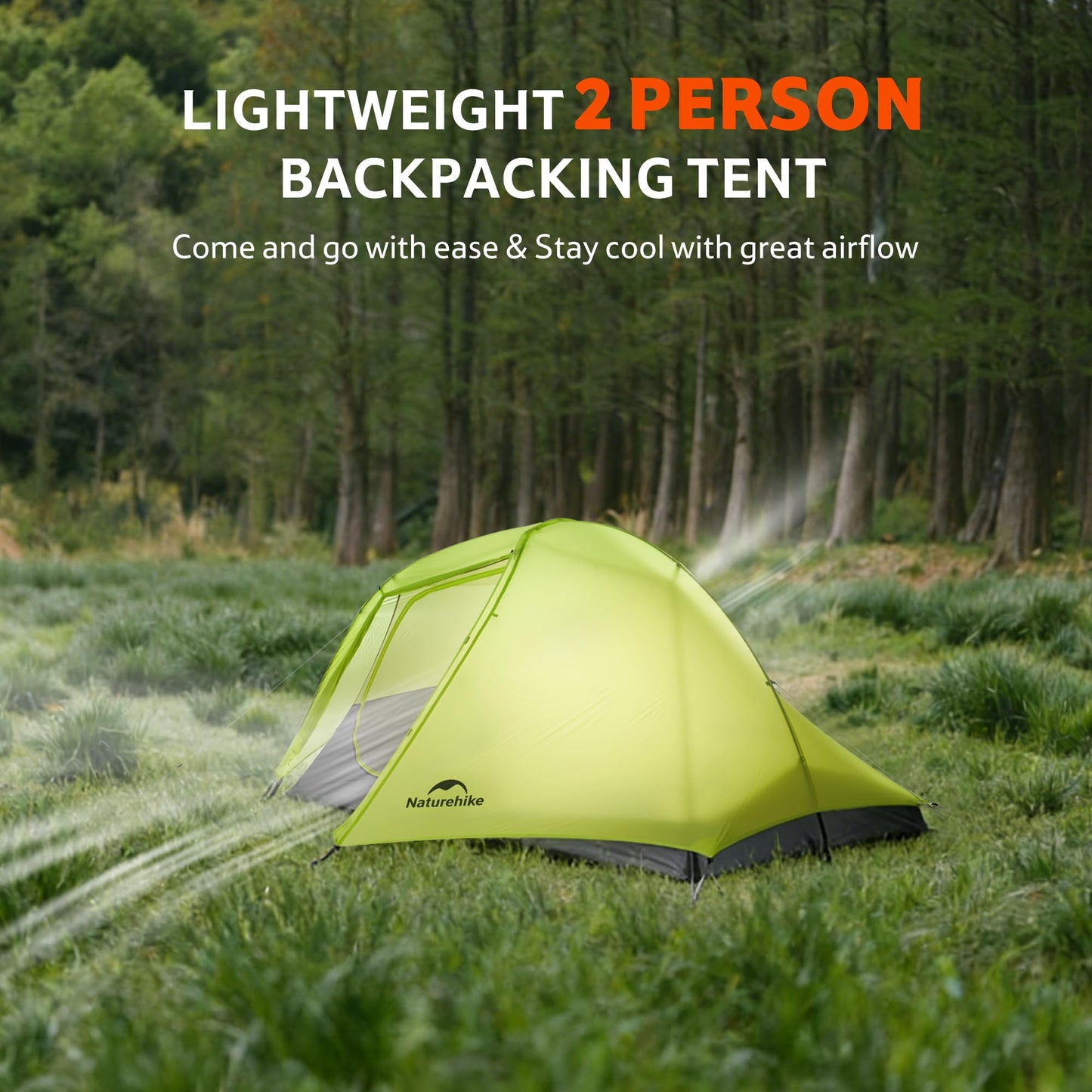 Naturehike Star Trail Ultralight Backpacking Tent, 2.3lb One Person Tent, 2.76 lb 2 Person Tents for Camping