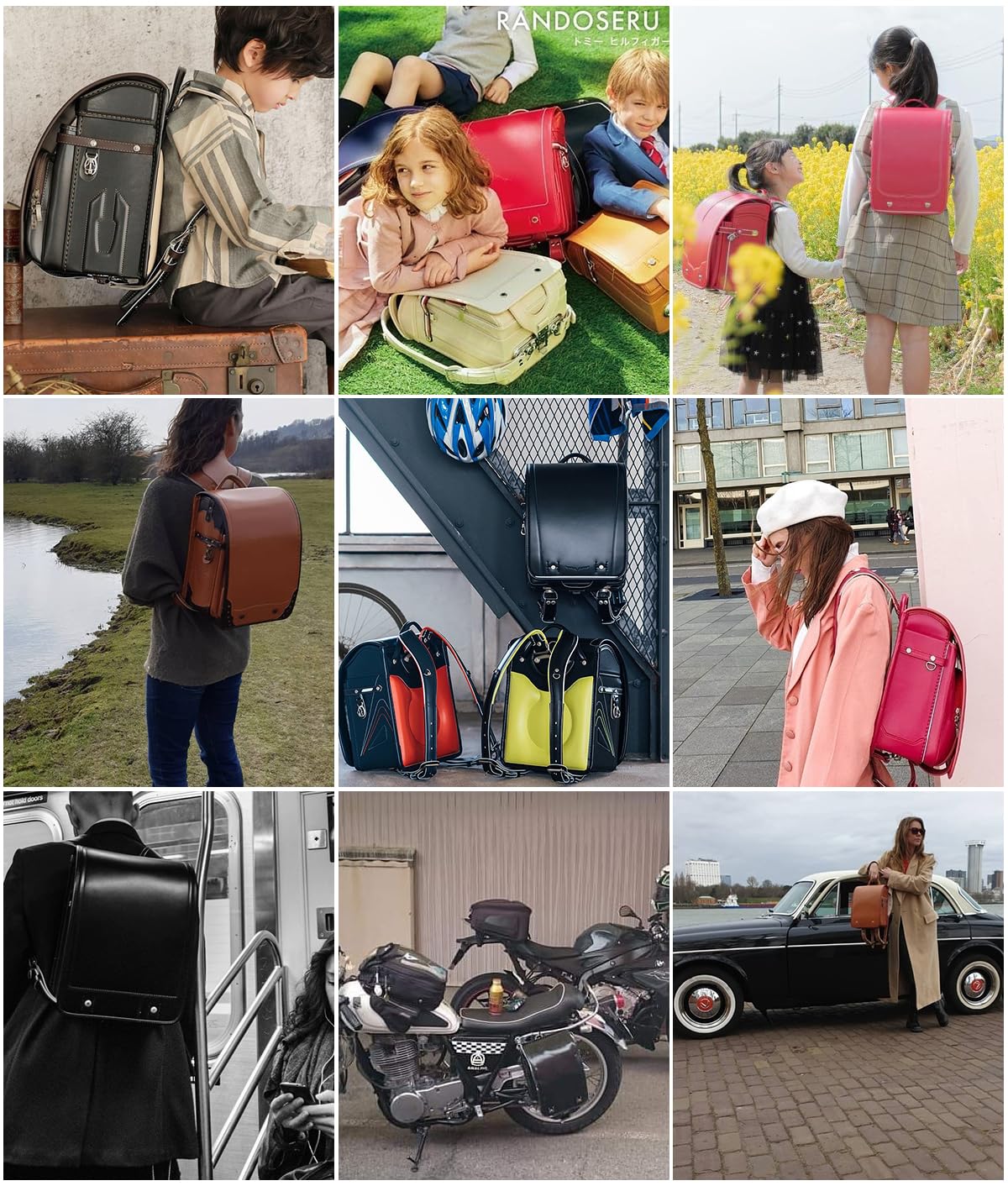 Baobab's wish Ransel Randoseru Backpack Semi-automatic satchel Japanese Elementary school bag for girls boys PU bab-rdjn01 (New Pearl Blue)