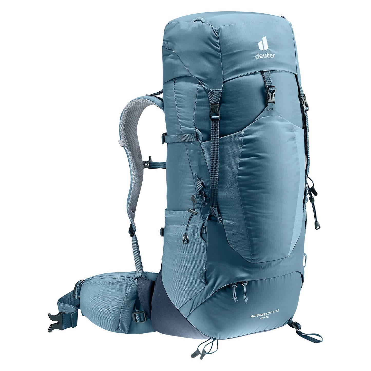 Deuter Unisex Aircontact Lite 40 + 10 L, Lightweight Backpacking & Hiking Backpack for Men & Women, 40 + 10 Liters - Atlantic-Ink