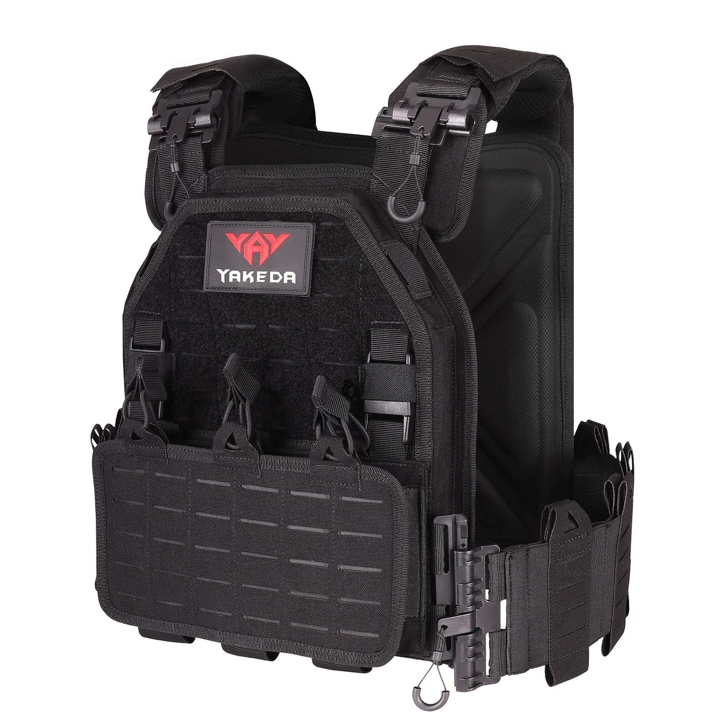 BOMTURN Tactical Vest for Men Quick Release Laser-Cutting Modular Vest for Outdoor