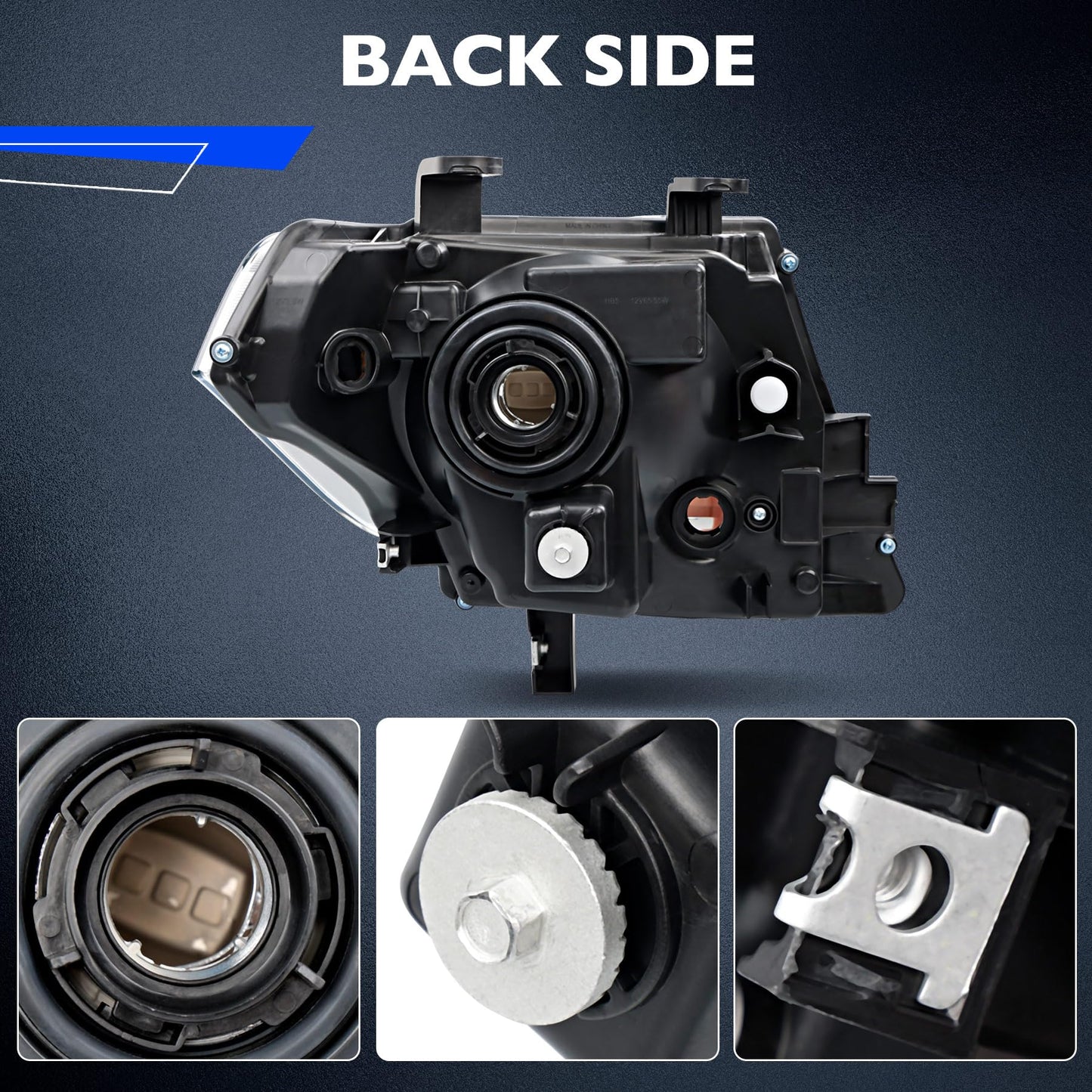 Headlights Assembly Pair Compatible with 2009-2020 Nissan Frontier S SL SV SE LE XE PRO-4X Desert Runner, Replace 26060ZL40A 26060ZL40B 26010ZL40A 26010ZL40B, Turn Signal Lamps W/Bulbs