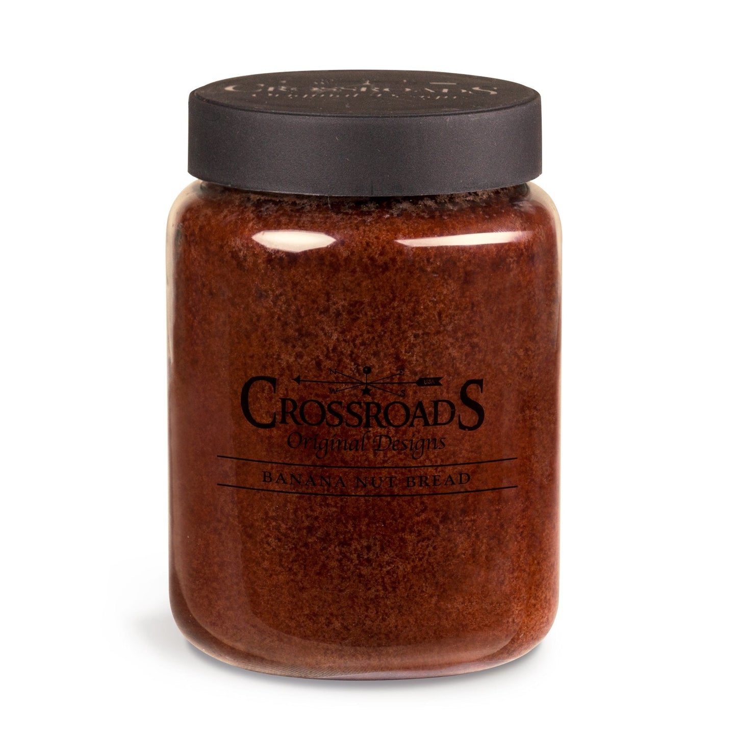 CROSSROADS ORIGINAL DESIGNS Banana Nut Bread Scented 2-Wick Candle, 26 Ounce, Dark Brown (G01007)