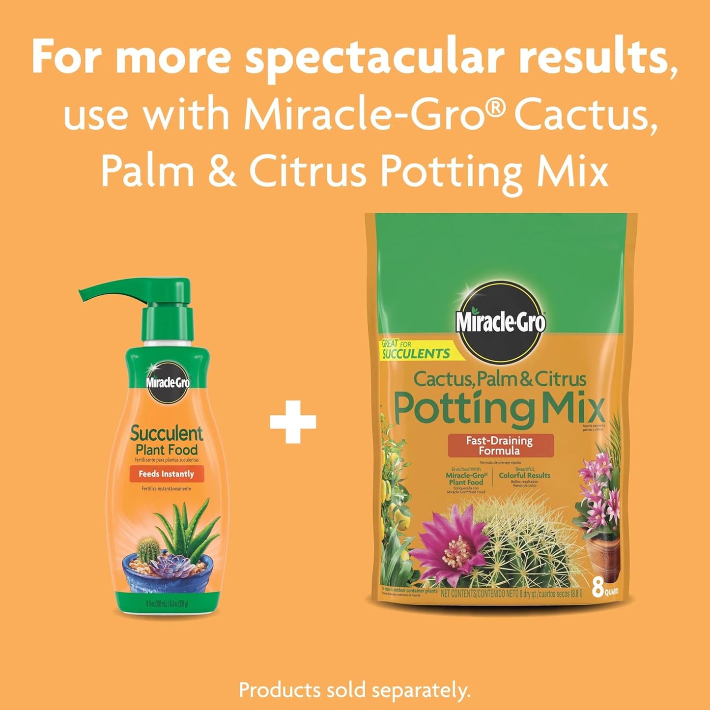 Miracle-Gro Succulent Plant Food - Liquid Fertilizer for Jade & Aloe - 8 fl. oz. (2 Pack) | Feed Every 2 Weeks