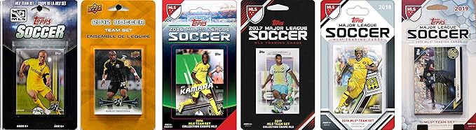 C & I Collectibles MLS Columbus Crew 6 Different Licensed Trading Card Team Sets