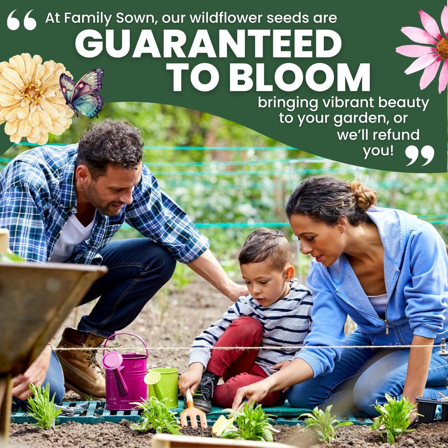 All Annual Quick Blooming Mix - 16,000 Wildflower Seeds for Planting - Large 1 Ounce Packet