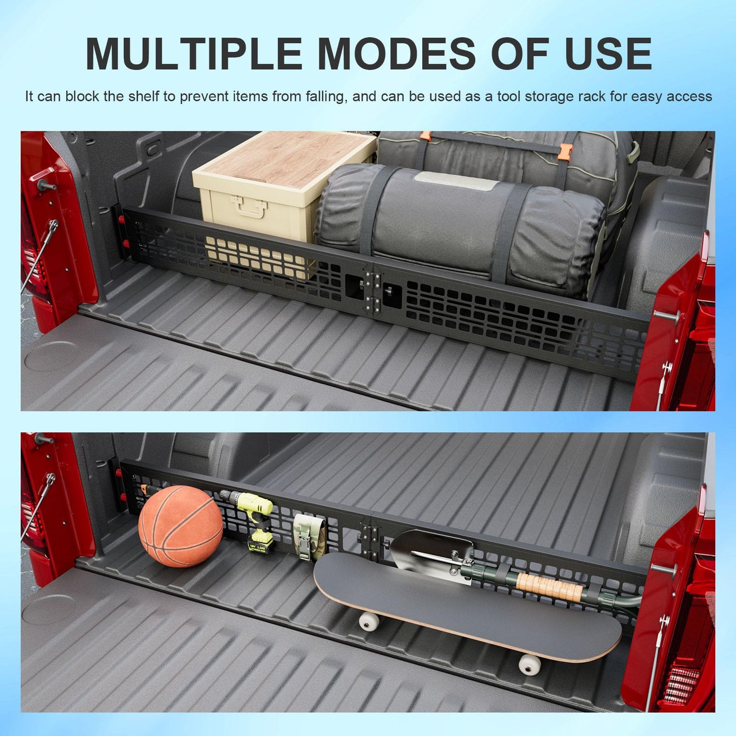 SZYANG Truck Bed Divider Compatible with 2019-2026 Chevy Silverado GMC Sierra Cargo Manager Molle Panel Truck Bed Organizer Replacement for 2019-2026 Chevy Silverado Accessories