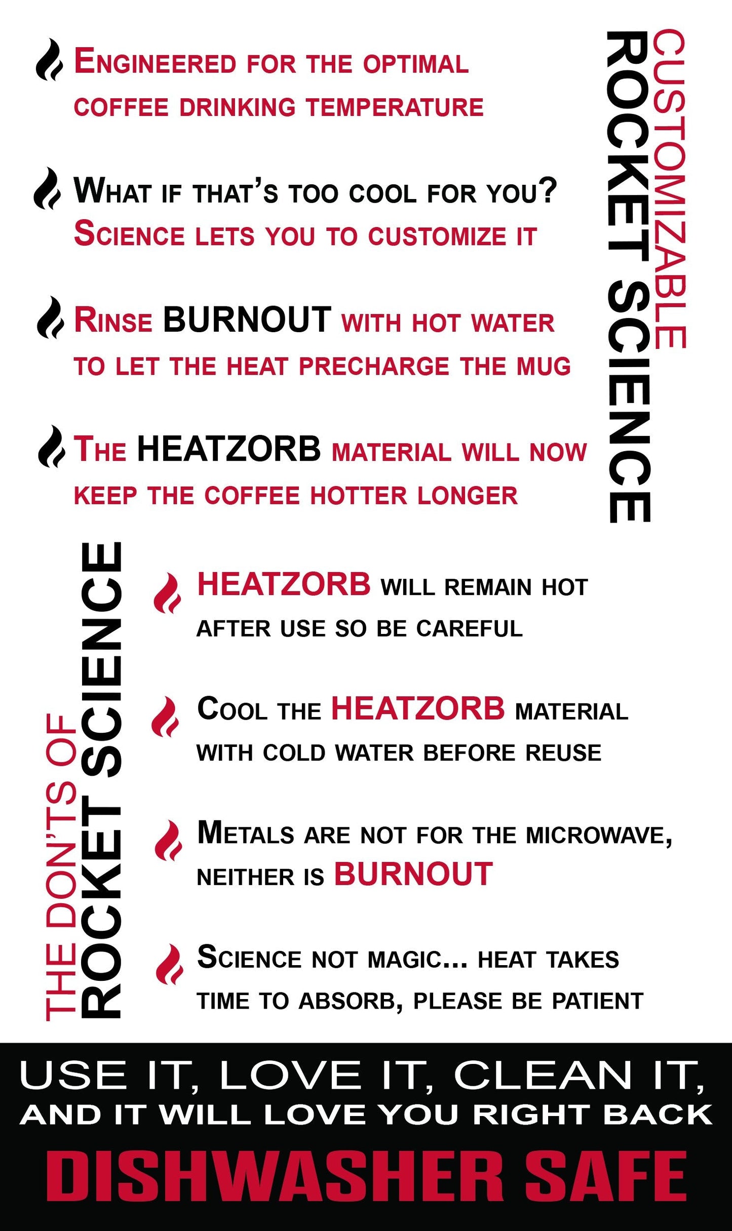 LEXO Burnout 16 oz Drink-Now Mug Bundle - Black & Red with Slide Lids, Instantly Cools Hot Coffee to Perfect Temperature