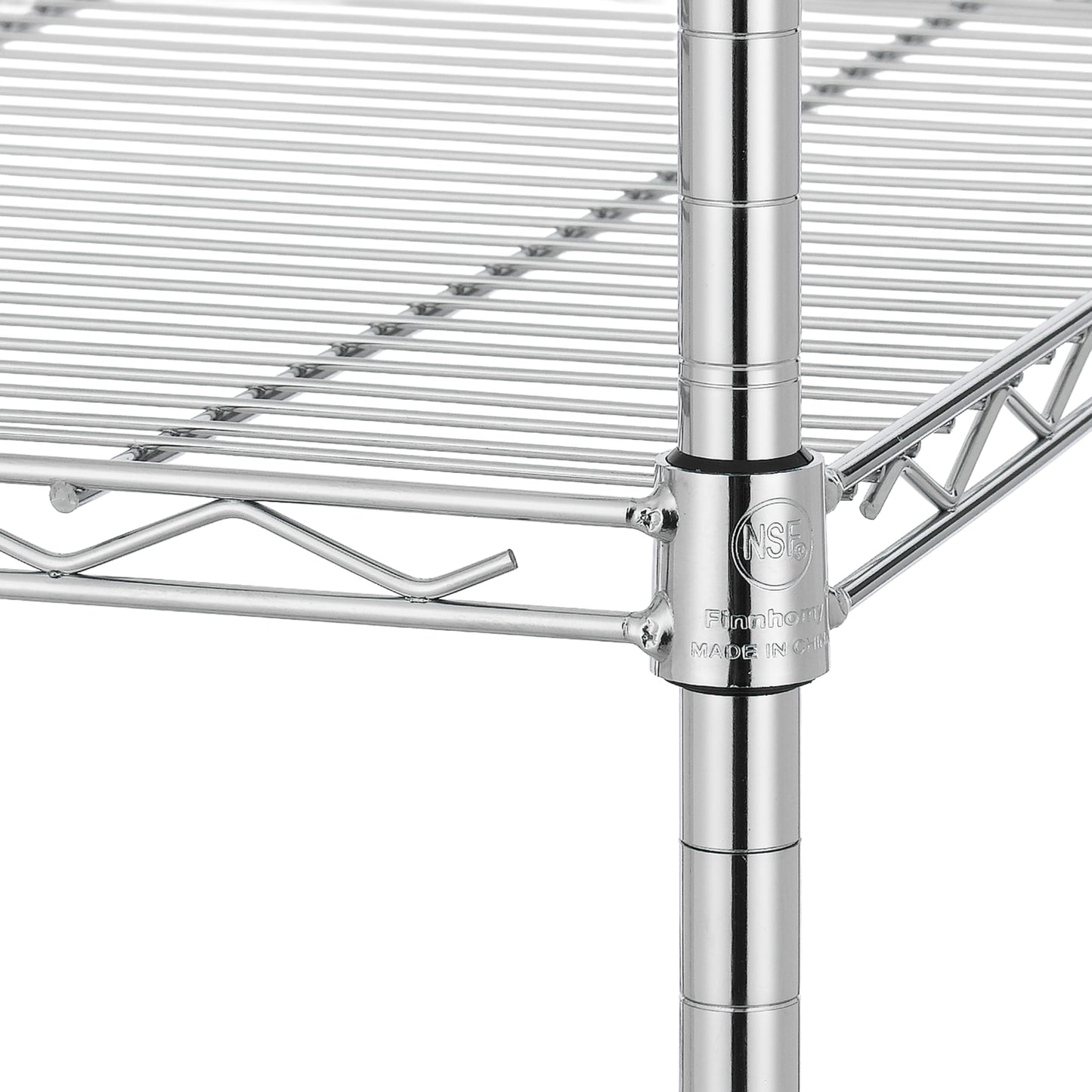 Finnhomy Heavy Duty 7 Tier Wire Shelving, 24x24x72 inches 7 Shelves Storage Rack with Thicken Steel Tube, Pantry Shelves for Storage, Adjustable Metal Shelf Unit, NSF Certified, Chrome