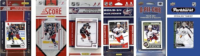 C&I Collectables NHL Columbus Blue Jackets Men's 6 Different Licensed Trading Card Team Sets White