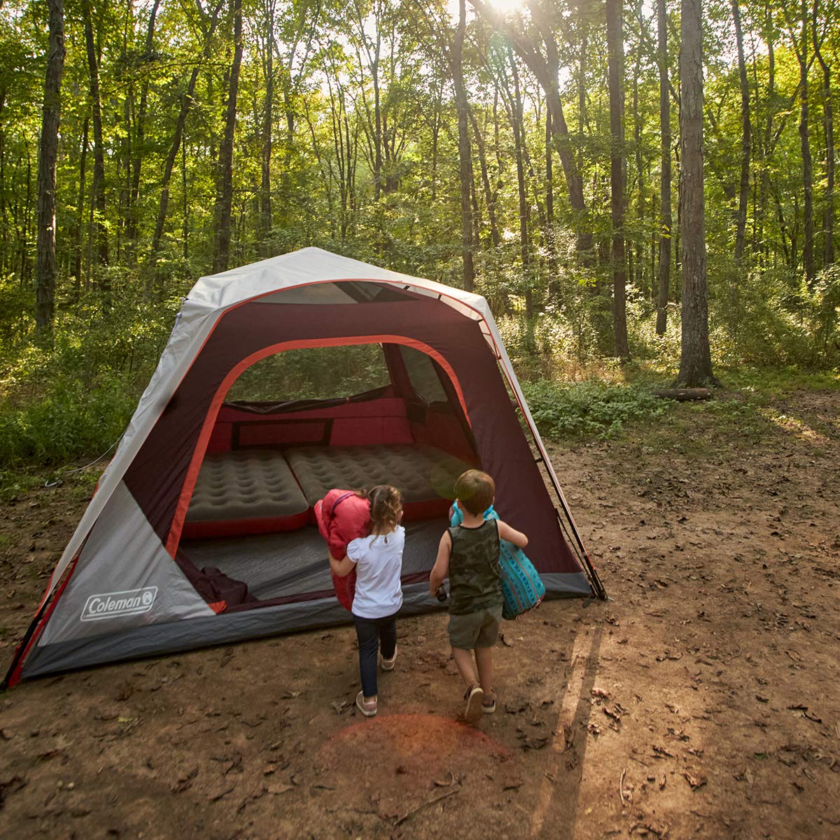 Coleman Skylodge Instant Setup Camping Tent, Multiple Capacity Options, Weatherproof, with Convertible Screen Room, Room Divider, and Pre-Attached Poles
