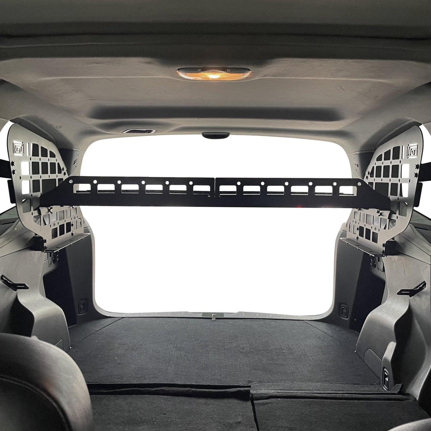 HIGH FLYING for Subaru Forester 14-18 Car Accessories Modular Storage Molle Panels System Trunk Shelf Luggage Storage Carrier Trunk Organizer Aluminum (Side Panels+Shelf with Manual Tailgate)