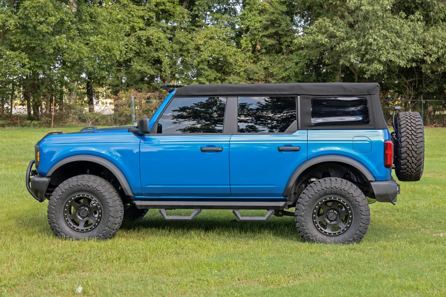 Rough Country Spare Tire Relocation Kit for Ford Bronco (2021-2025) - Bolt-on Reinforced Bracket, Fits up to 35" Tire