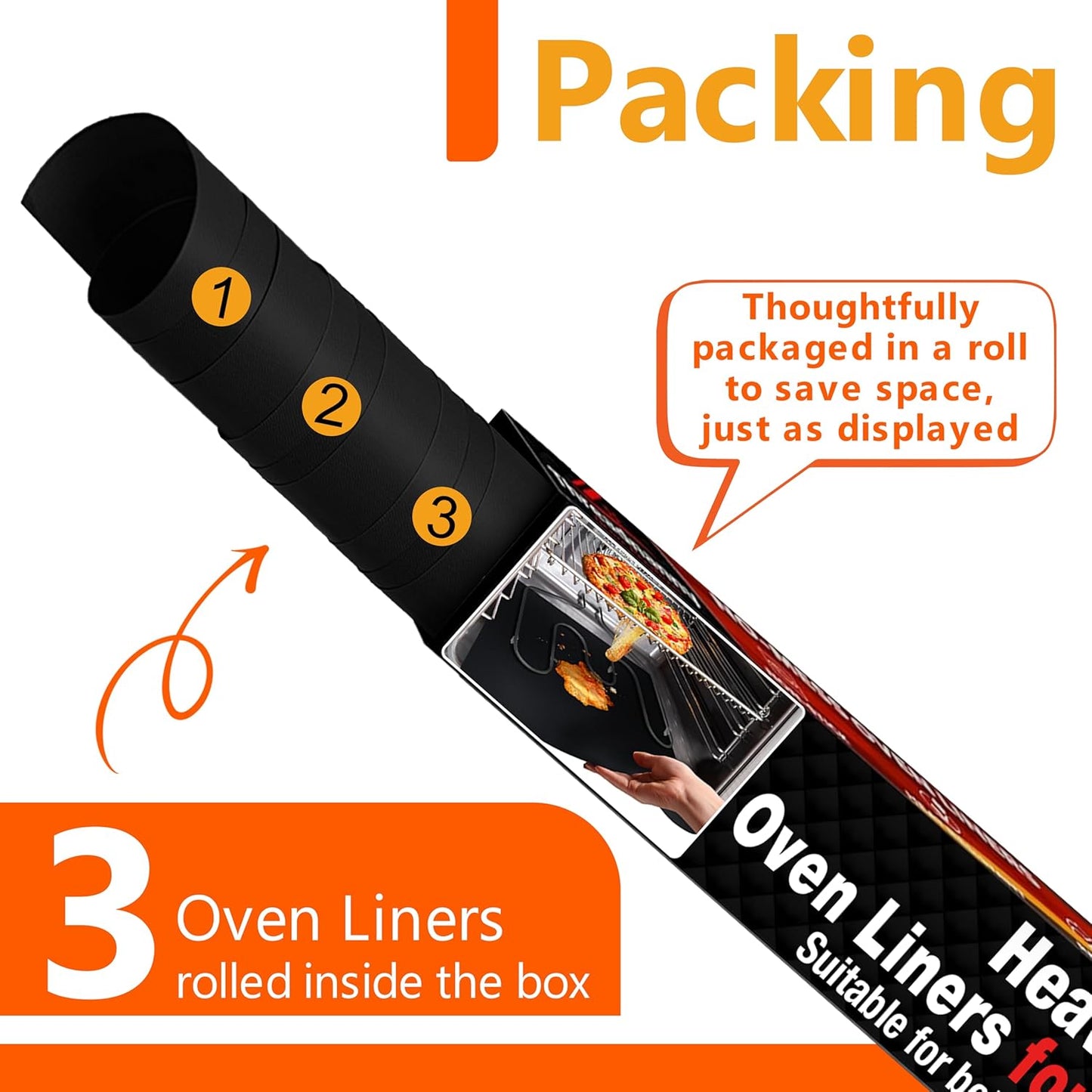 Skiennix Heavy Duty Oven Liners - Non-Stick Teflon Mats for Electric & Gas Ranges | BPA & PFOA Free