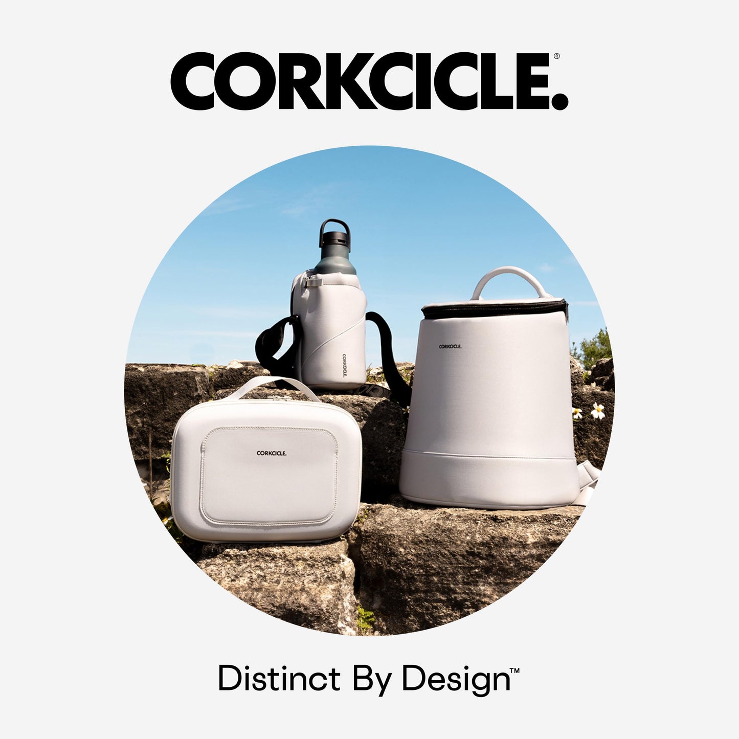 Corkcicle EOLA Cooler Backpack - Waterproof - Food Safe - Keep Drinks Ice Cold - Coral Neoprene
