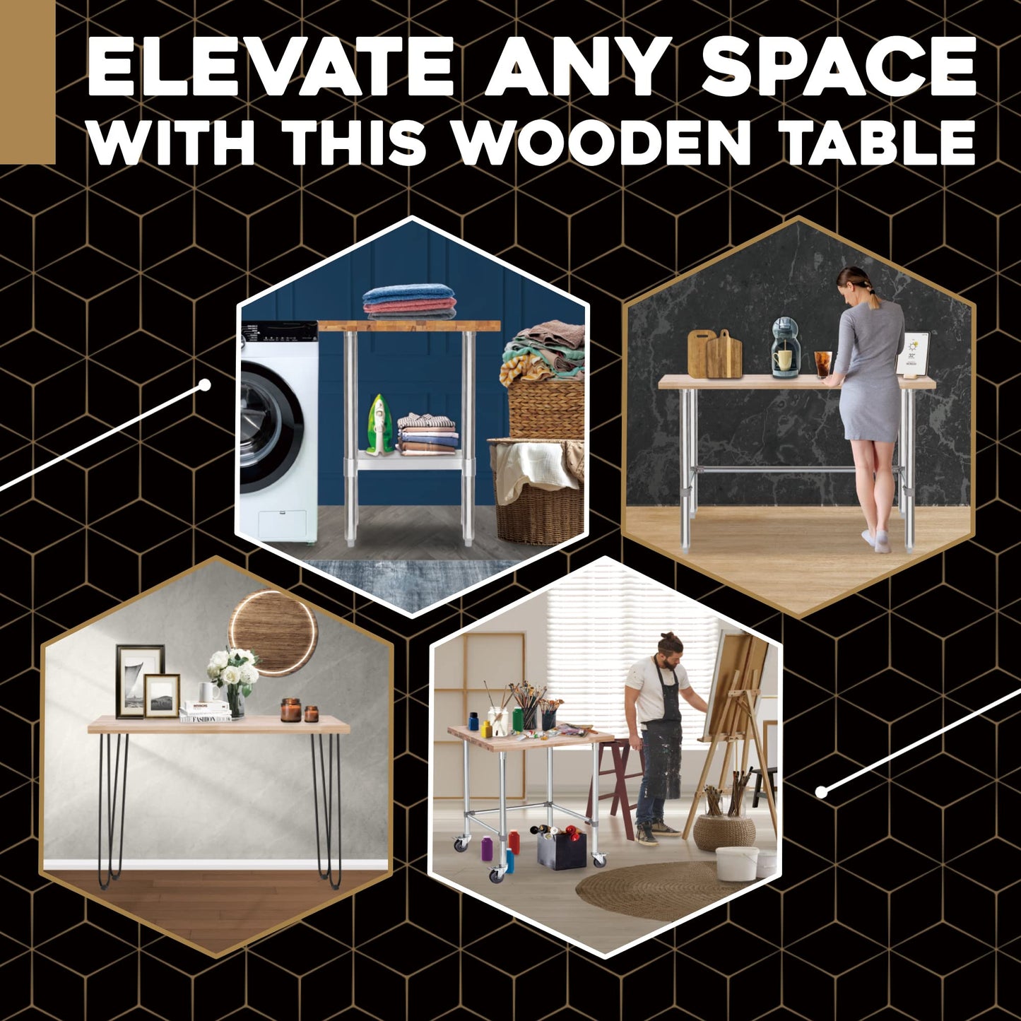 DuraSteel 30x36 Butcher Block Countertop - Maple Solid Wood Workbench for Kitchen, Restaurant, Cabinet, Desk Top, Wood Board, Large Counter Cutting Island Long, Bakery Worktable Dough - Table Top Only