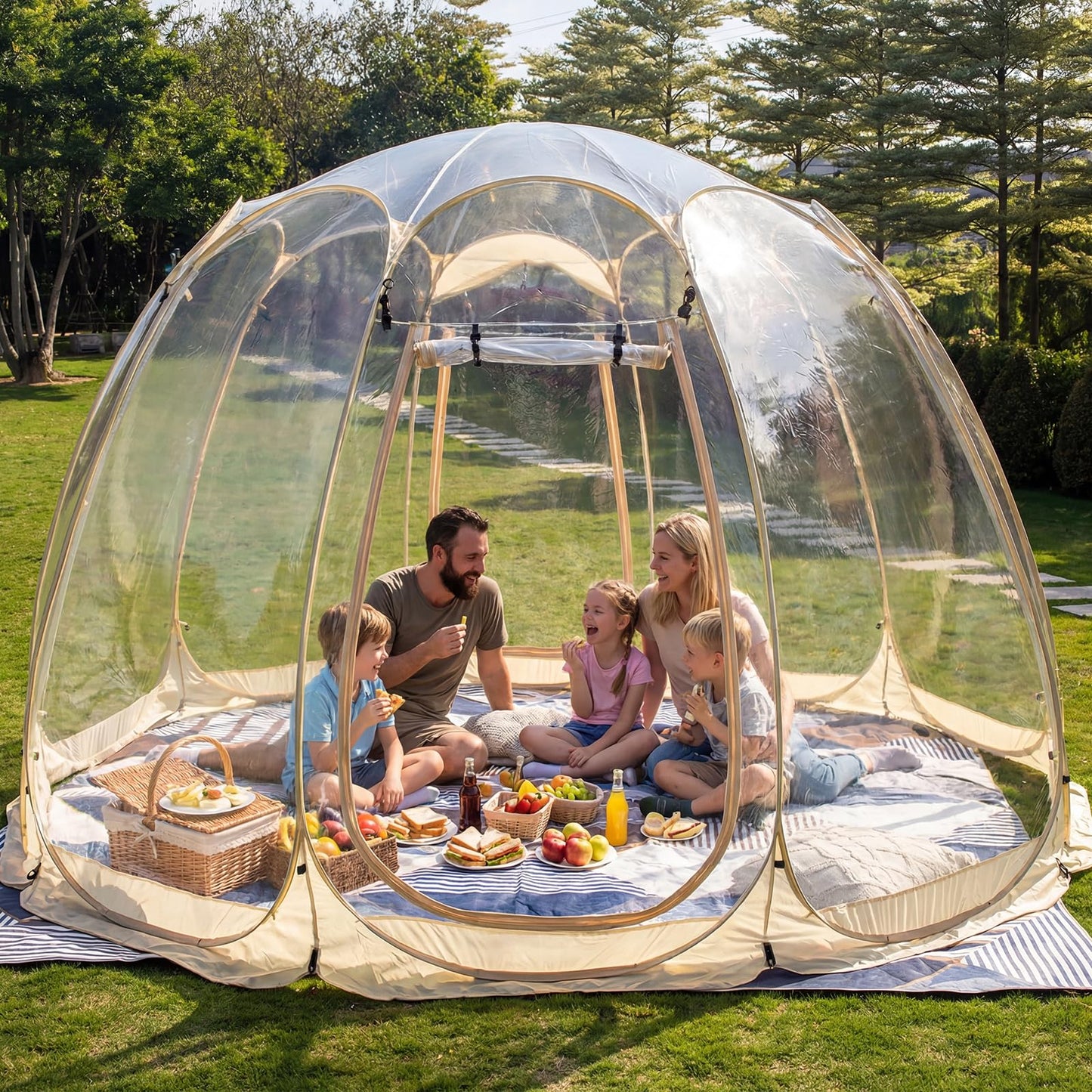 Pop-Up Bubble Tent,A Big Tent that Can Accommodate 12 People,is Cold-Proof, Wind-Proof and Rain-Proof, Suitable for Outdoor Parties and Activities in Cold Weather
