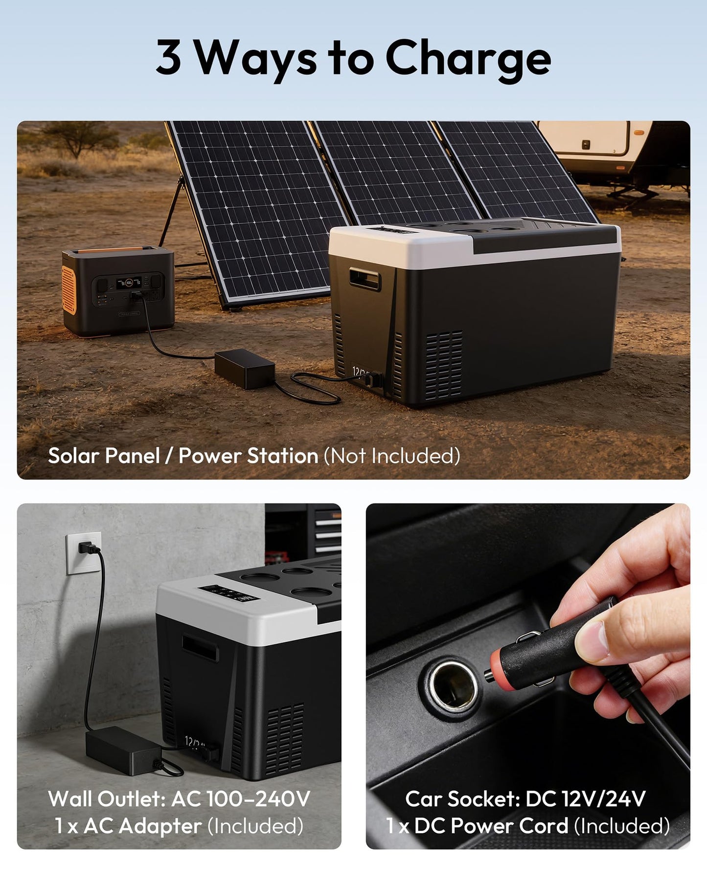 EUHOMY 12 Volt Refrigerator, 23QT(22L) Compressor Electric Cooler APP Control, Car Fridge -4℉~68℉, Portable Refrigerator 12/24V DC 100-240V AC, Portable Freezer for Camping, Boat, Travel