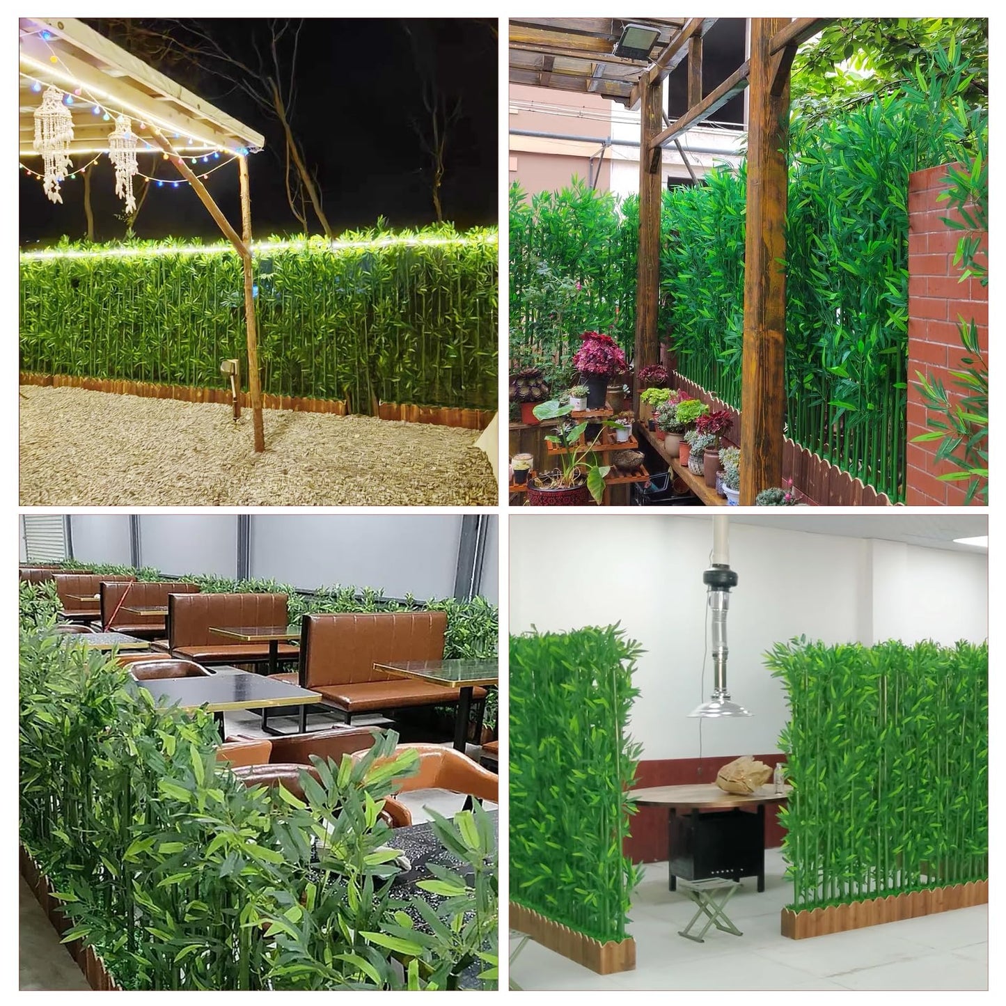 6ft (20 Pack) Fake Bamboo, Outdoor Artificial Bamboo Plants, Designed for Patio and Deck Privacy,Also Can Be Used for Screen Dividers and Backyard Decoration