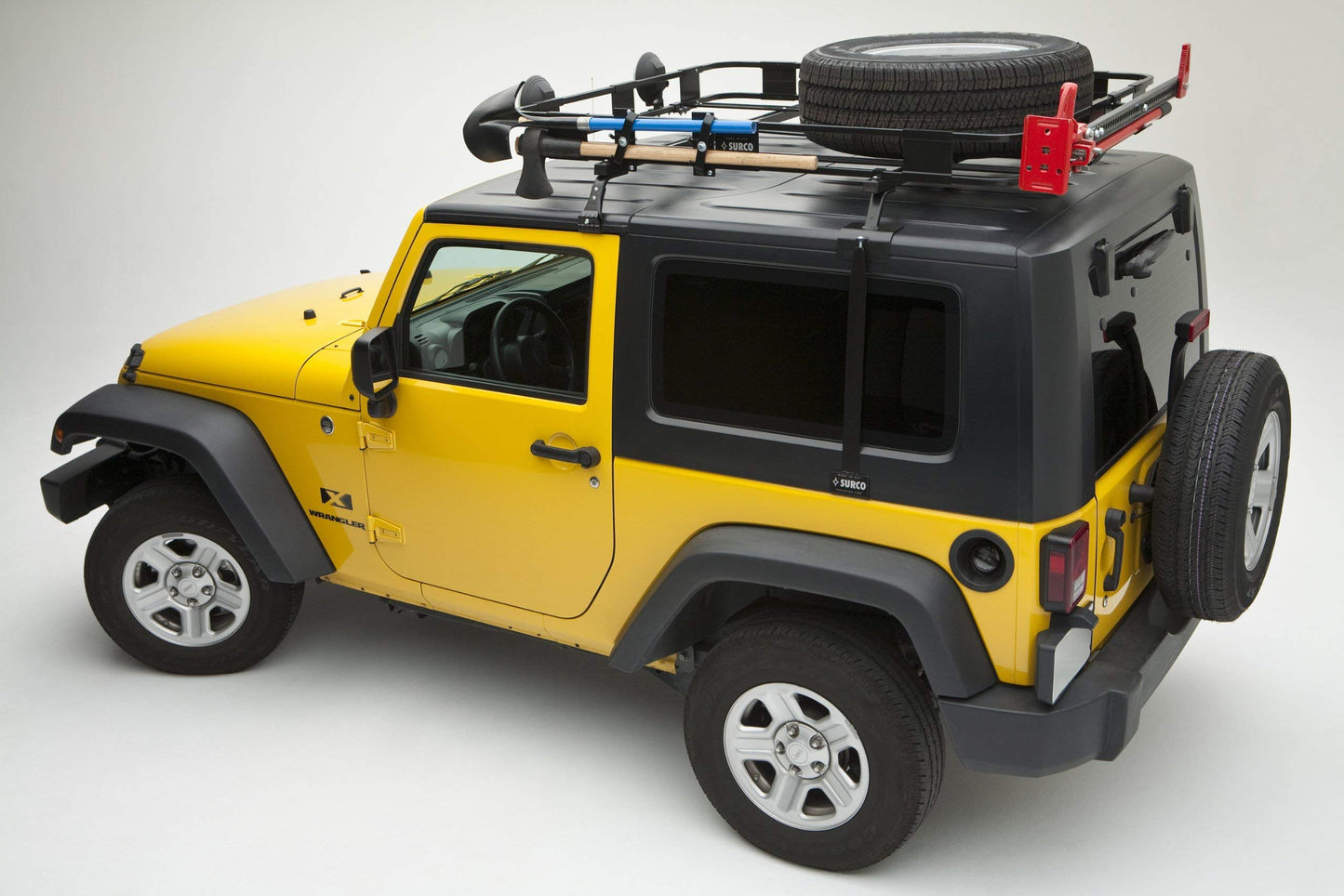Surco J600 Roof Rack Adapter Set for Safari and Adventure Roof Racks/Crossbars - Compatible with Hardtop Equipped 2007-18 Jeep Wrangler JK; No Drilling Required