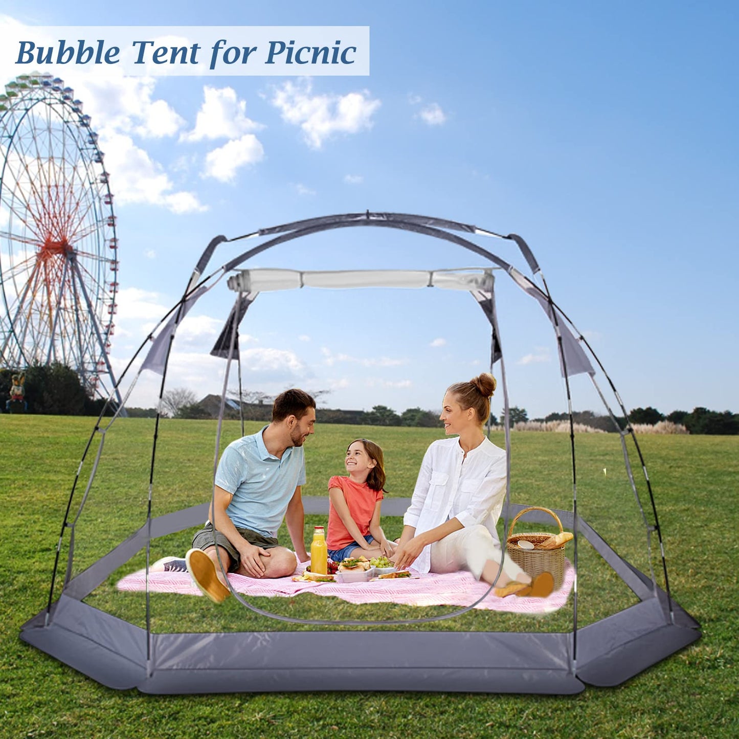 Bubble Tent 4-6 People Transparent Tent 10'x10' Outdoor Tents Cold and Waterproof Suitable for Terrace, Canopy, Backyard Star Watching Camping Portable Tents