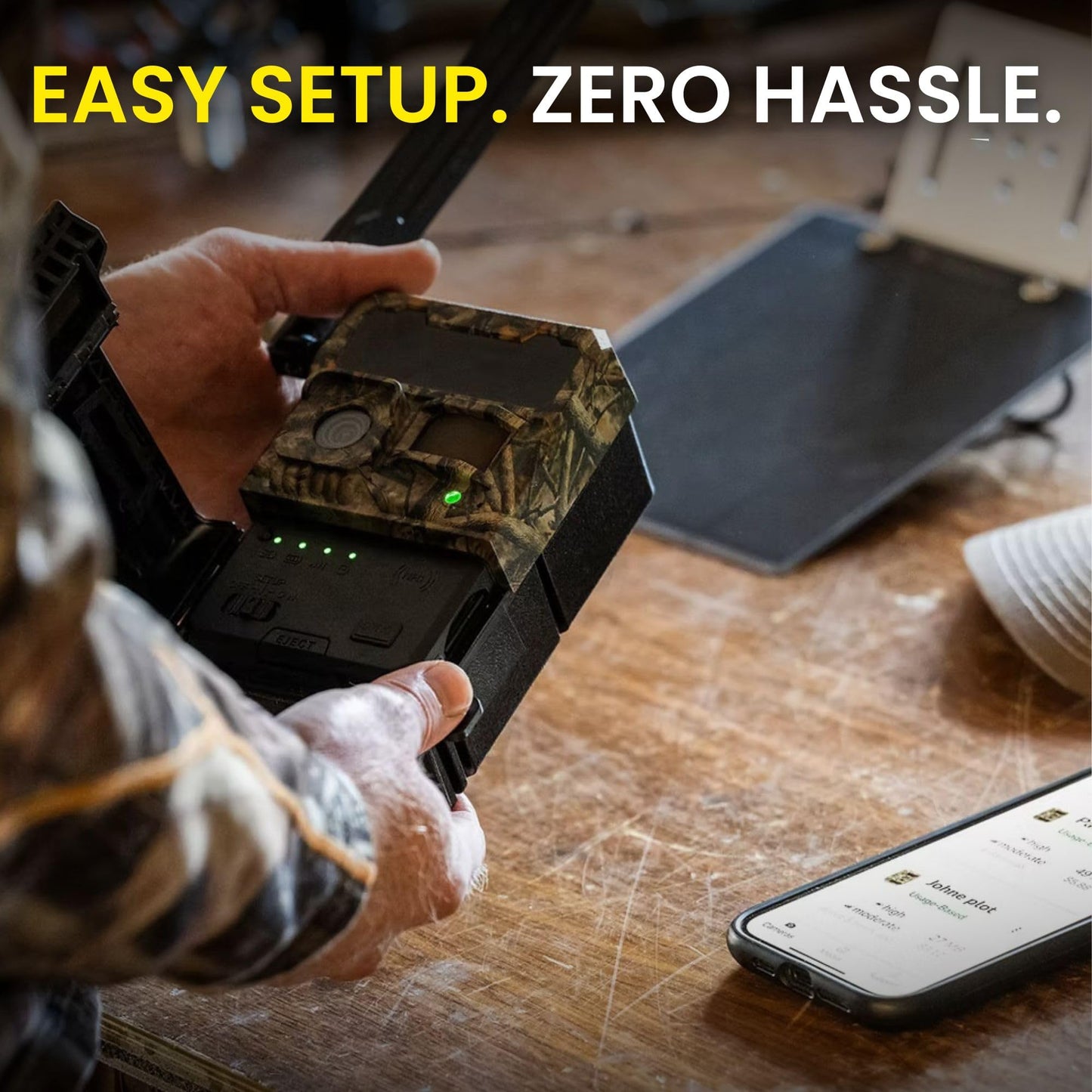 Yellowstone.ai Y2 4G LTE Cellular Trail Camera with Phone App - Solar Panel & 2 Battery Packs - No Glow Night Vision, HD 1080p, IP66 Waterproof - Hunting Deer Game Camera