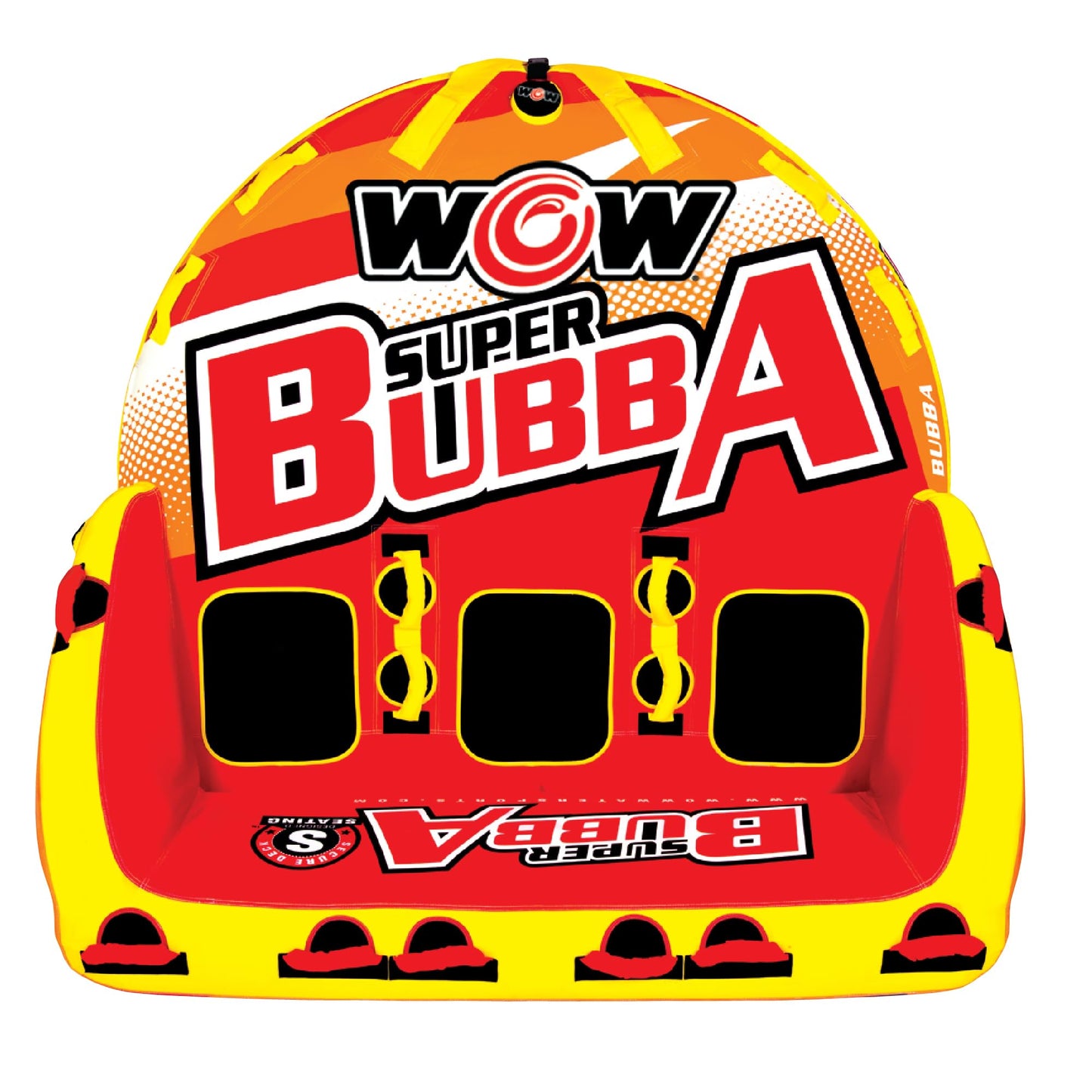 WOW Sports Bubba Towable Tubes for Boating, Boat Accessories for Tubing, Water Tube for Boats - Super Bubba 3 Person 510 lbs Capacity