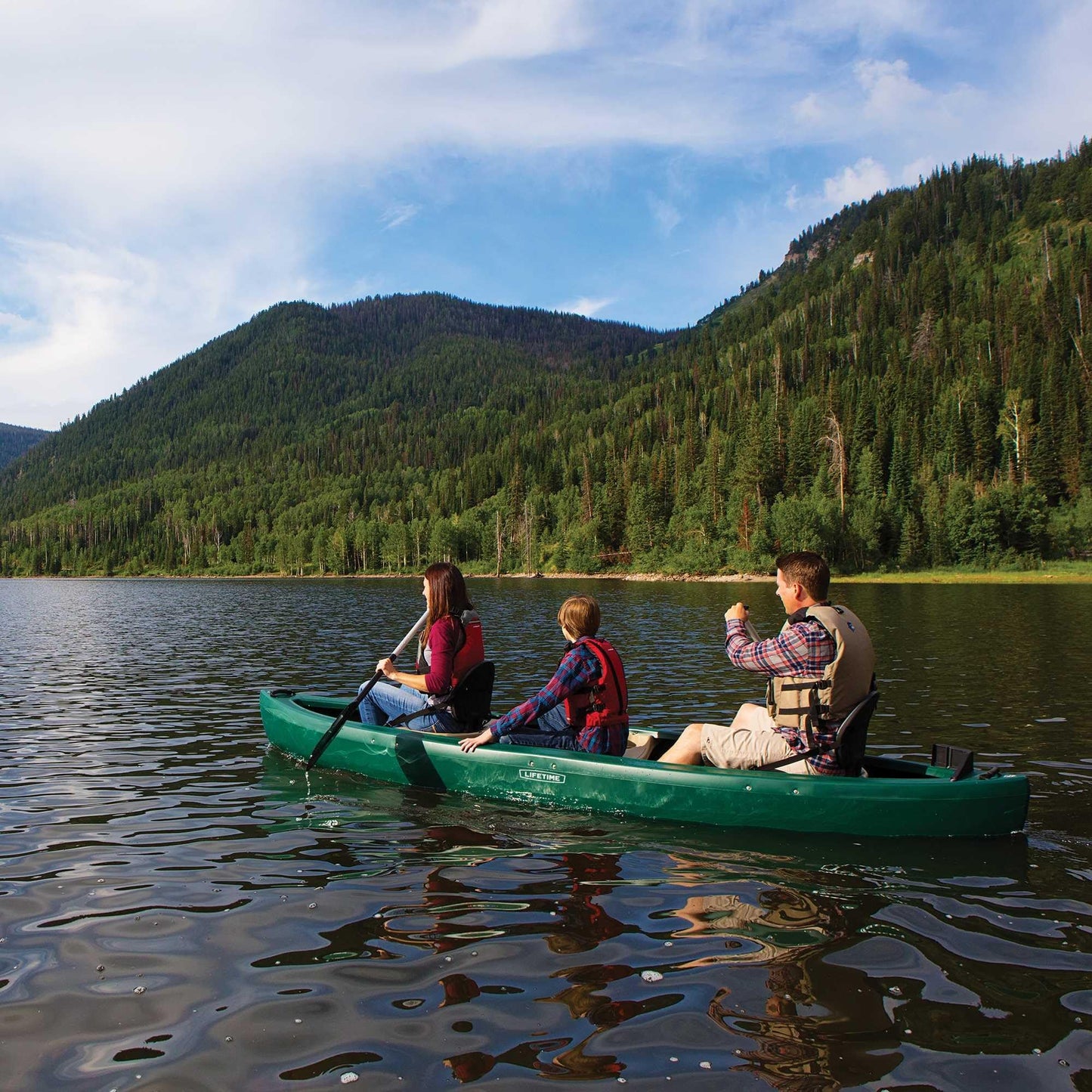 LIFETIME Wasatch Canoe, Green, 13'