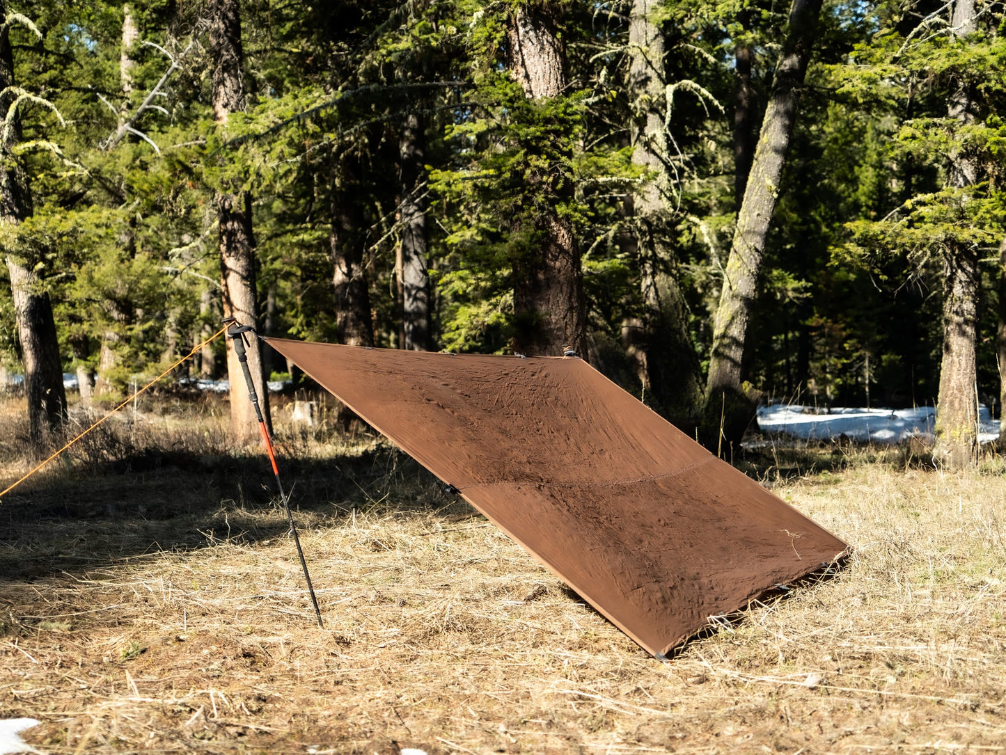 VIAM Outdoors Switchback Tan Tarp: Waterproof Camping Tarp for Hunting, Glassing, Hammock Rain Fly, Ultralight Backpacking Gear Sun Shelter & Heavy Duty Outdoor Protection - 1.1oz