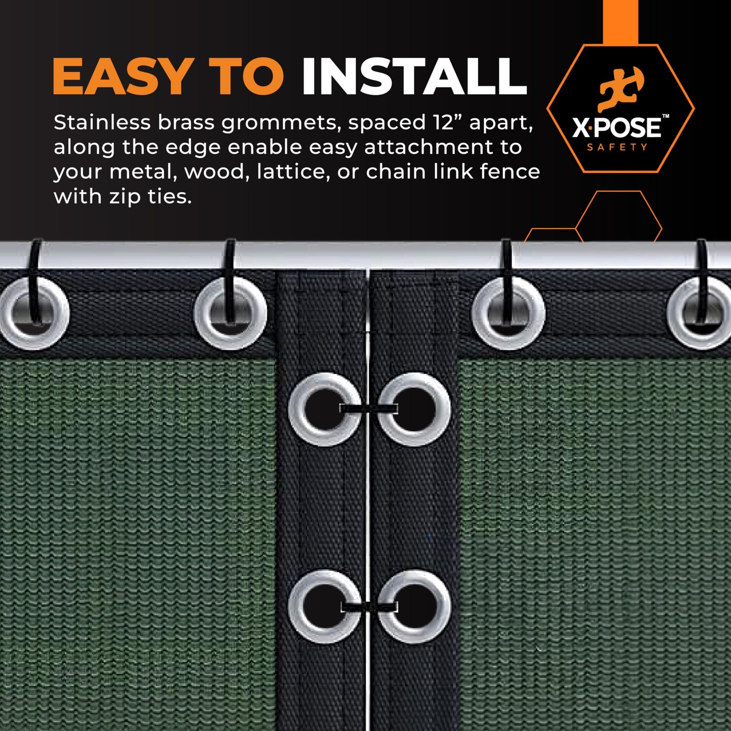 Xpose Safety Privacy Fence Screen 4’ x 50’ (3 Pack) – Heavy Duty Green Mesh with 90% Visibility Block, UV Protection – for Garden, Yard, Nursery, Kennel, Dog Run, Greenhouse