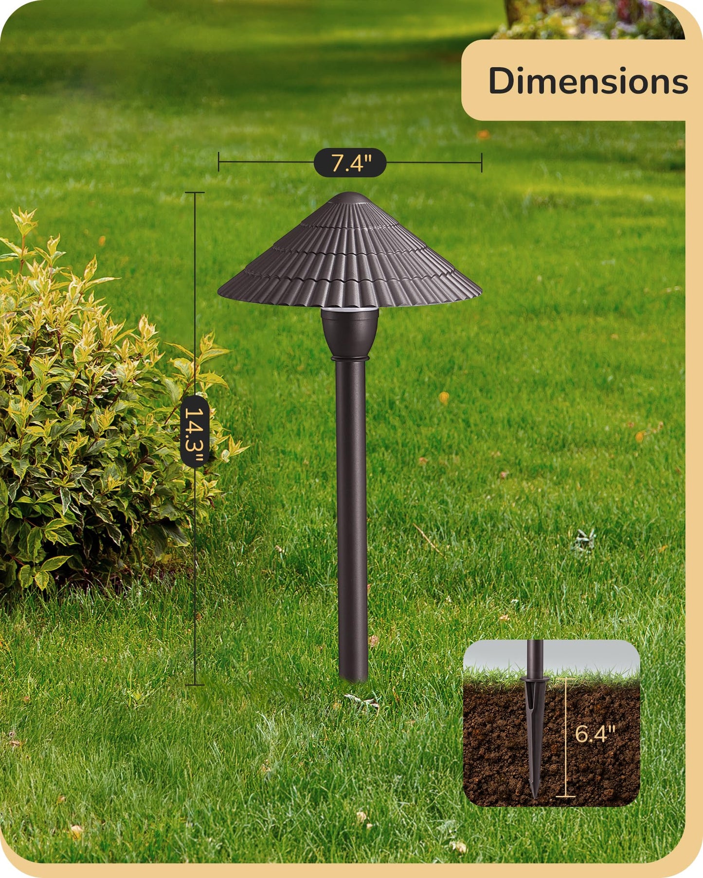 EDISHINE 5CCT Low Voltage Pathway Lights Wired, 8 Pack 2700K-5000K LED Landscape Lighting, 12V AC/DC 3W 160LM Die-Cast Aluminum Waterproof Outdoor Landscape Path Lights for Sidewalk Garden Yard