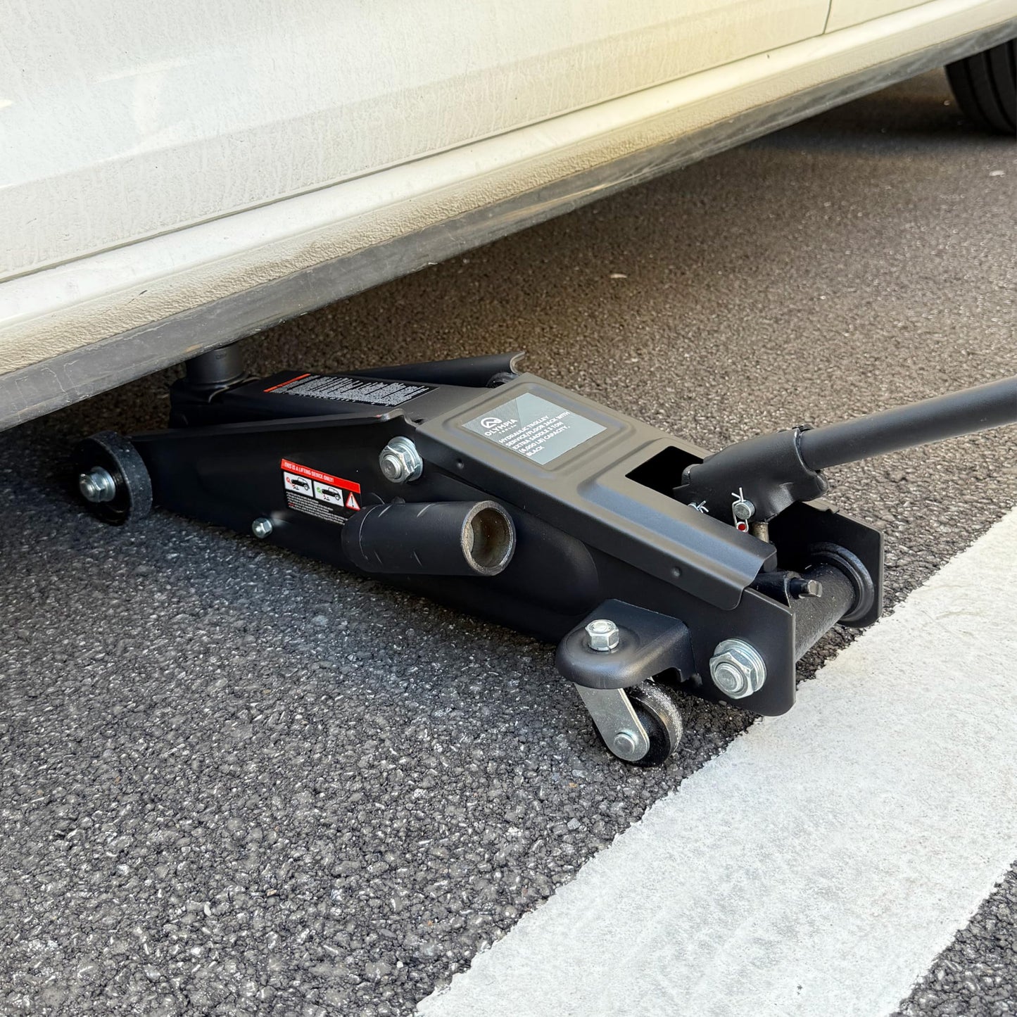 Olympia Tools 91-805 Torin Hydraulic Trolley Service/Floor Jack with Extra Saddle (Fits: SUVs and Extended Height Trucks): 3 Ton (6,000 lb) Capacity, Black