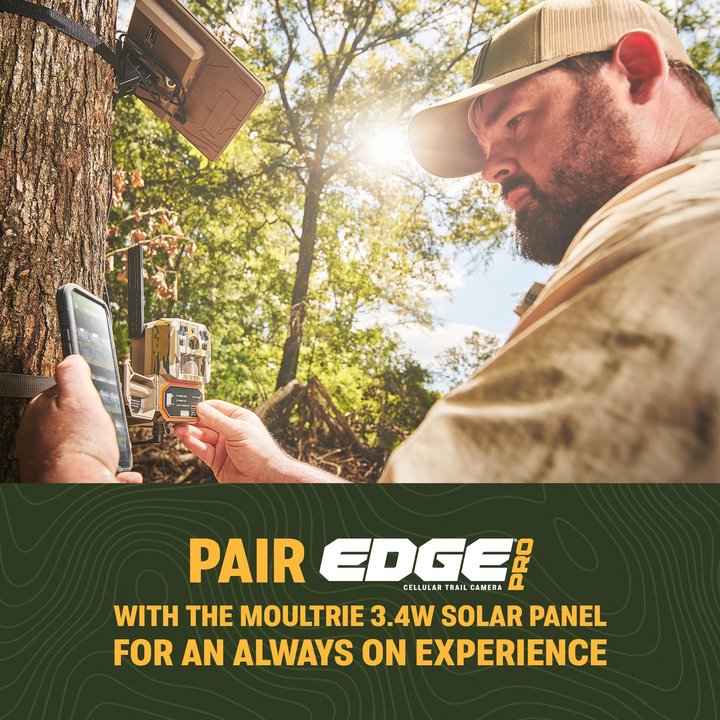 Moultrie Edge Pro Cellular Trail Camera - 2 Pack - Auto Connect, Nationwide Coverage, False Trigger Elimination Tech,1080p Video with HD Audio, 100ft Detection Range