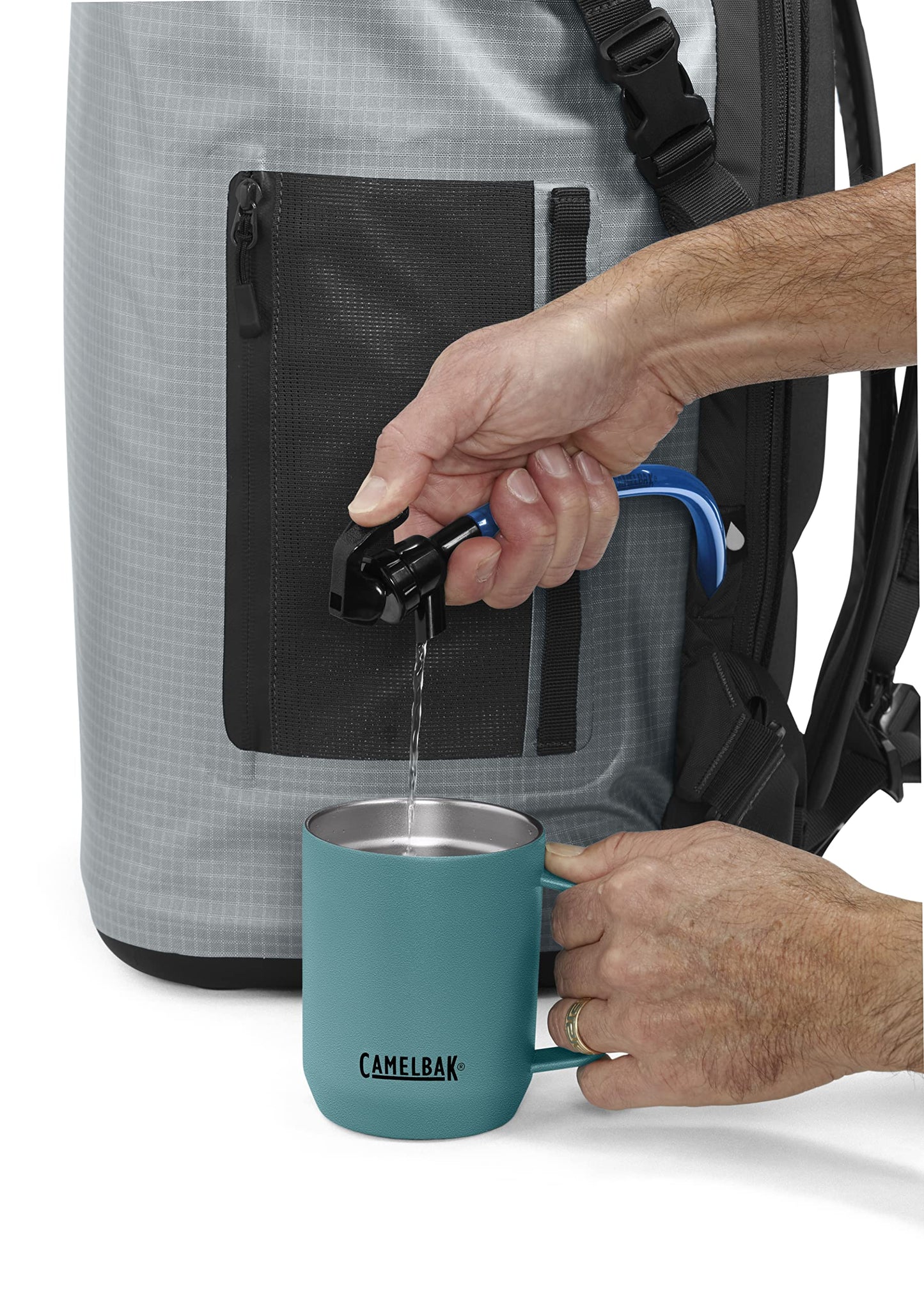 CamelBak ChillBak Pack 30 Soft Cooler Backpack with 6L Fusion Group Reservoir, Monument Grey