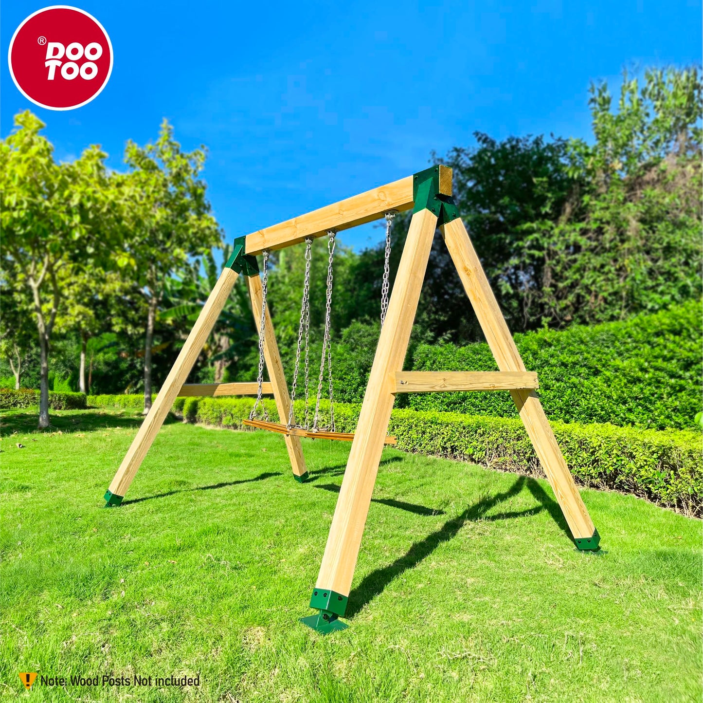 DooToo Swing Bracket Kit, Stainless Steel 2-Pack A Frame Swing Brackets and 4-Pack Adjustable Swing Set Brackets,for Outdoor & Backyard (Green)