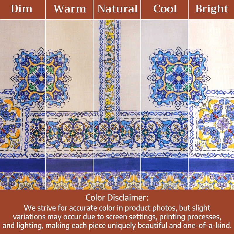 Maison d' Hermine Premium Table Cloth Rectangle Table 100% Combed Cotton 90 x 70 Inches Tablecloth Reusable Decorative for Dining Room, Farmhouse, Home, Party, Festive & Wedding - Sciacca