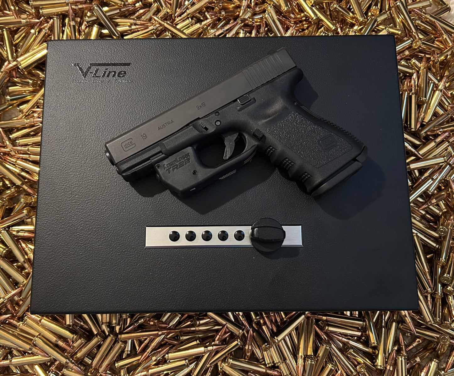 V-Line Tactical Top Draw Quick Access Security Case, Made in the USA, Made from Sturdy Steel and Fitted with a Simplex Mechanical Lock, Convenient and Secure