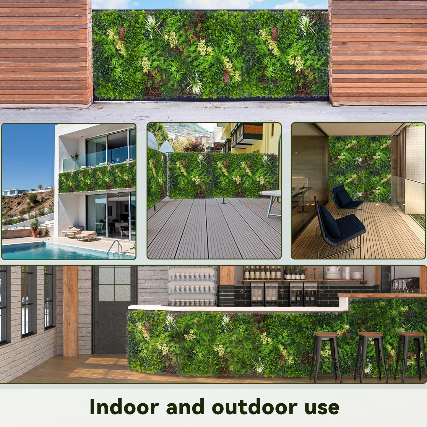 DOPGIB Artificial Ivy Boxwood Roll: 48"x120" UV Resistant Green Leaves Faux for Interior Backdrop,Garden and Indoor Outdoor Wall&Fence Covering Privacy, Party Wall Greenery Decor