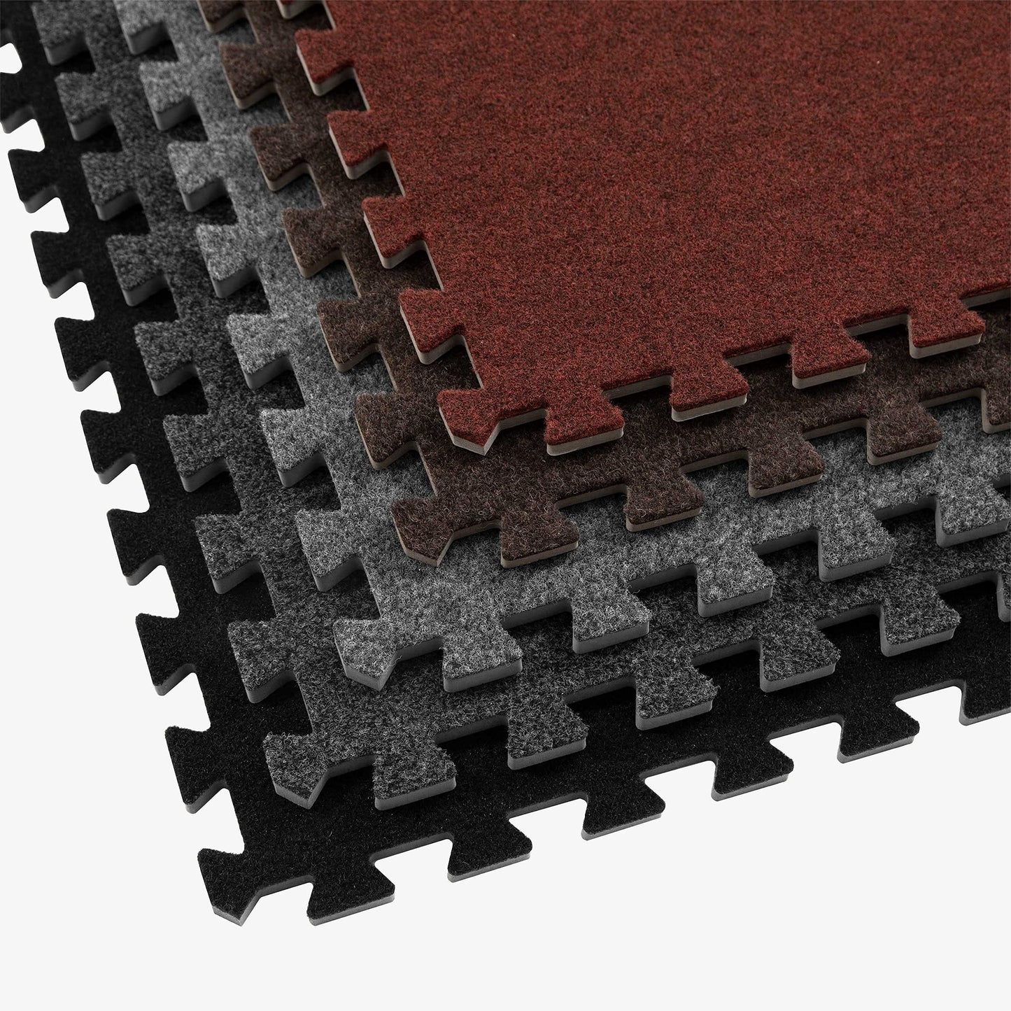 IncStores 5/8" Eco-Soft Carpet-Top Foam Floor Tiles, High-Density Commercial Floor Mats/Carpet Tiles for Basement, Classroom & Trade Show Floor Protection, Carpet Squares 24 x 24, Black, 28 Tiles